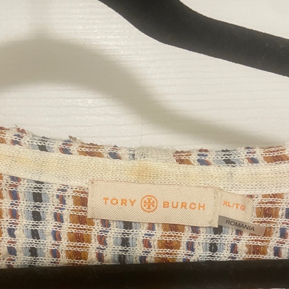 Tory Burch Striped Knit Top with Fringe - Picture 2 of 5